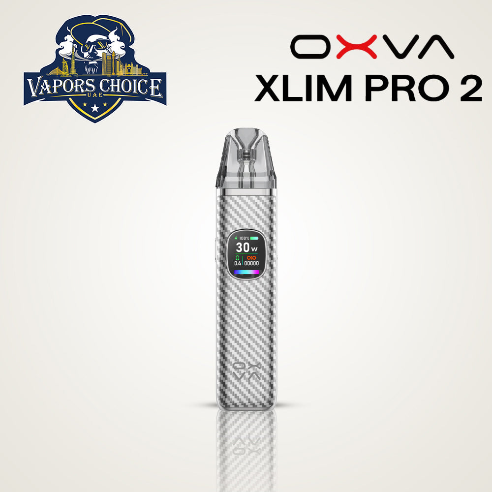 Oxva Xlim Pro 2 Pod System 1300mAh Silver Carbon UAE Abu Dhabi